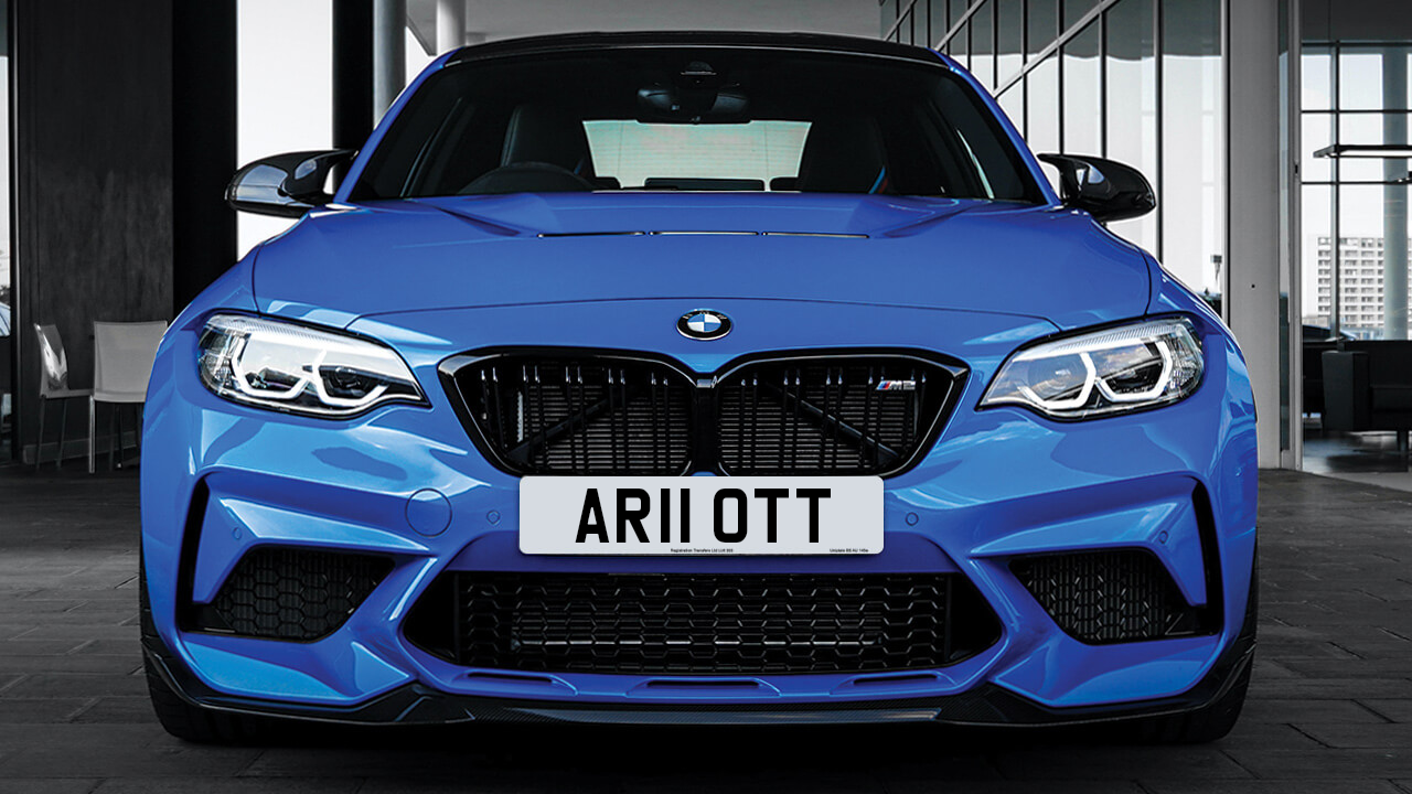 Car displaying the registration mark AR11 OTT